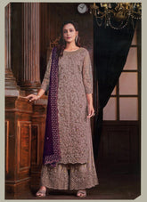 Superb Looking Salwar Suit in Pyazi Colour